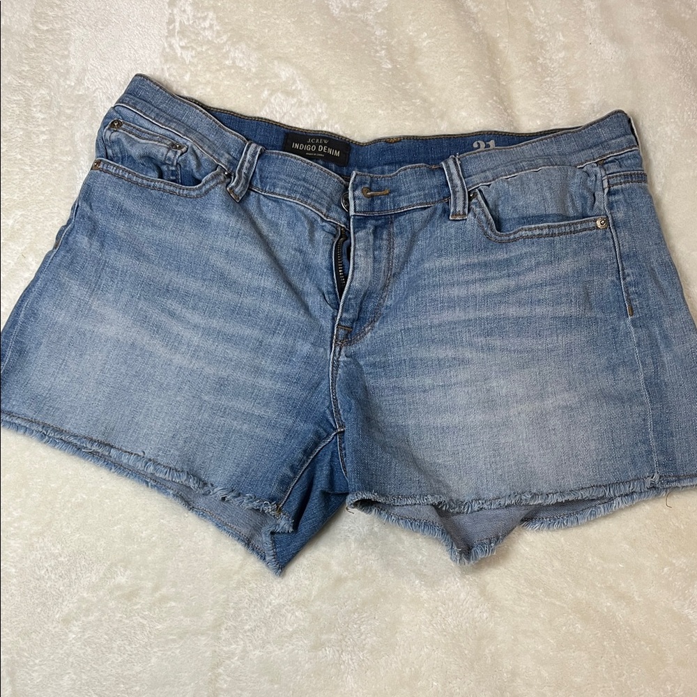 J. Crew Indigo Denim Light Blue Jean Shorts Size 31